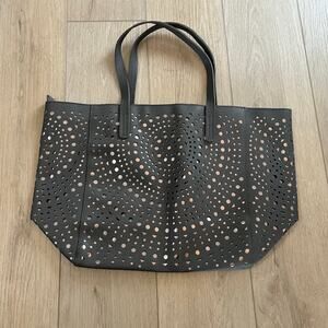 Bath and Body Works Gray Laser Cut Tote Bag